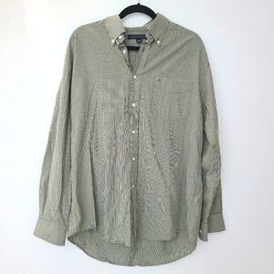 Tommy Hilfiger Green Check Button Down Sz L